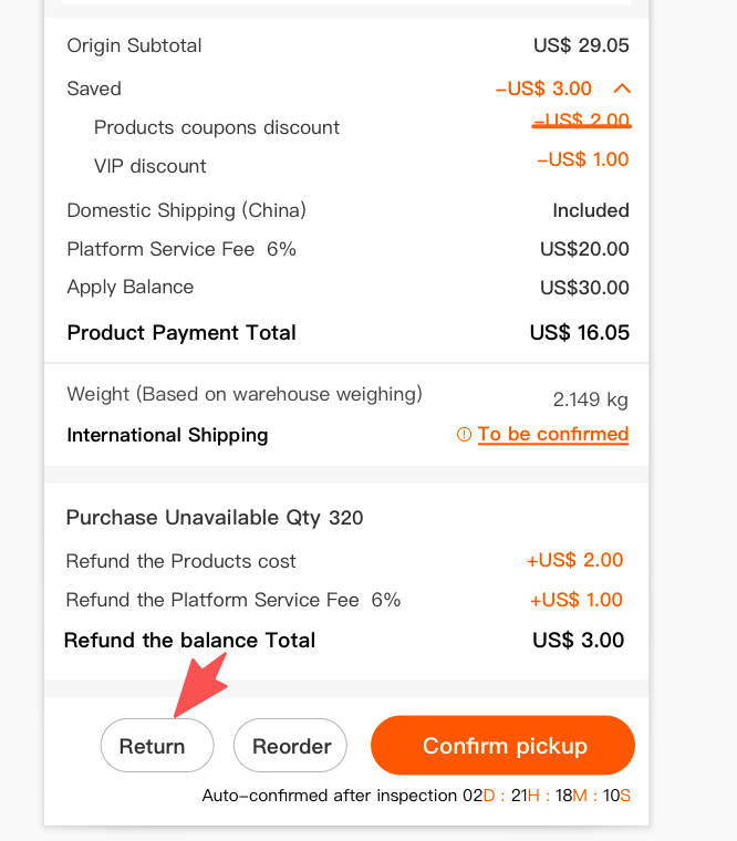 Returning Items That Didn’t Pass Inspection